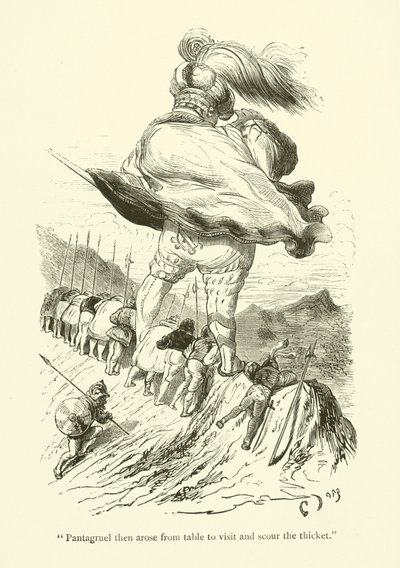 Ilustración para las obras de Rabelais de Gustave after Dore